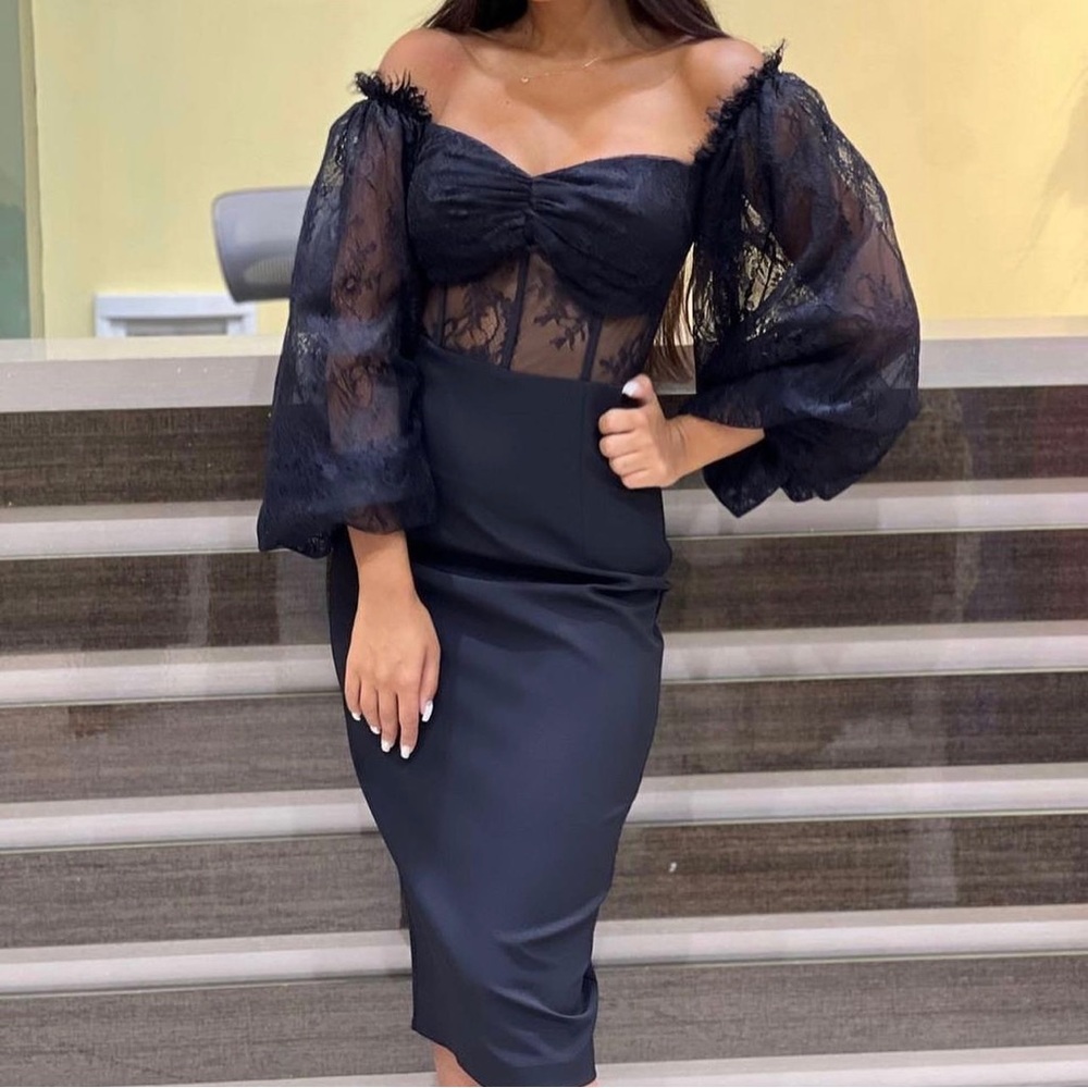 Elegant corset midi dress